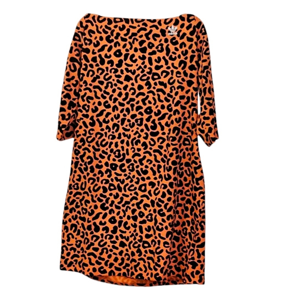 Adidas Orange Leopard Print Dress